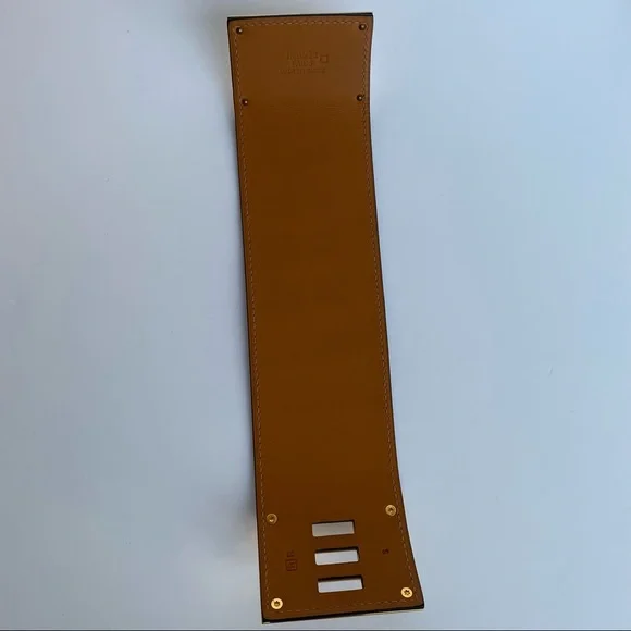 HERMÈS Kelly Dog Extreme cuff black alligator gold - Picture 4 of 9